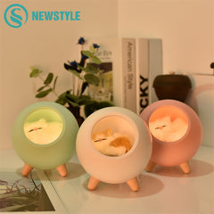 Stepless Dimming AtmLED Cat Light USB Touch Night Light Bionic Catosphere Night Light Room Decoration Lamp Holiday Gift