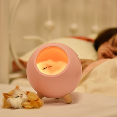 Stepless Dimming AtmLED Cat Light USB Touch Night Light Bionic Catosphere Night Light Room Decoration Lamp Holiday Gift